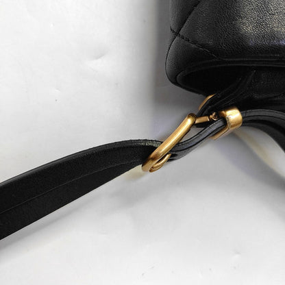 CHANEL CLASSIC FLAP black lambskin quilted diamond pattern crossbody bag shoulder bag gold hardware-(SKU)-967910600