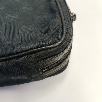 GUCCI Camera Bag Black canvas monogram handbag Black hardware-(SKU)-952266116