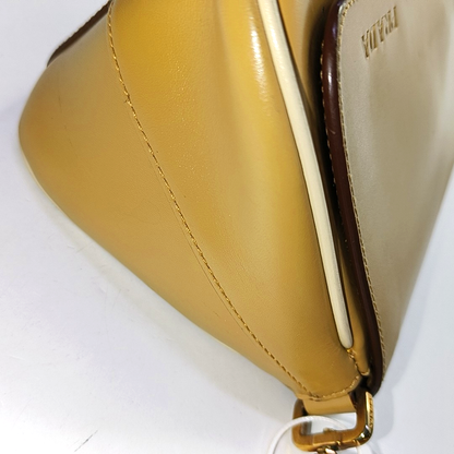 PRADA Ginger Yellow Leather Single Shoulder Tote Bag Golden hardware-(SKU)-957438126