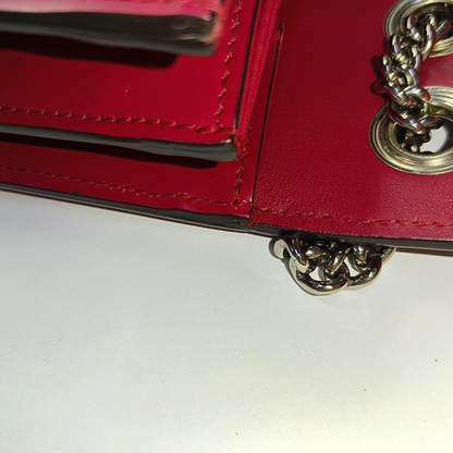 GUCCI Interlocking G Large size Fuchsia Leather Shoulder Tote Crossbody Bag Silver Hardware-(SKU)-953004708