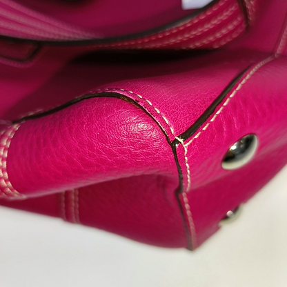 COACH Tote bag Hot Pink Leather Shoulder and Handbag Silver Hardware-(SKU)-933278329