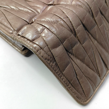 Miu Miu Light Pink Calf Leather Wallet Golden hardware-(SKU)-947592085