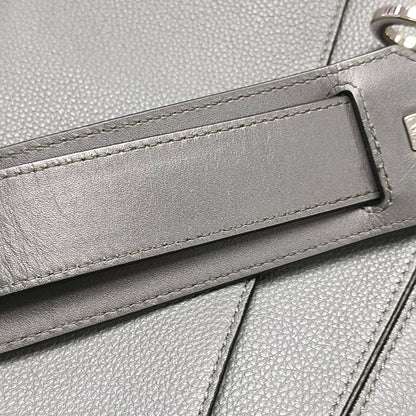 LOEWE Puzzle Blue Gray Leather Quilted Backpack Single Shoulder Bag with Silver Hardware Removable Strap-(SKU)-970868873