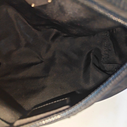 PRADA Black Nylon Logo Clutch Silver Hardware-(SKU)-953760624