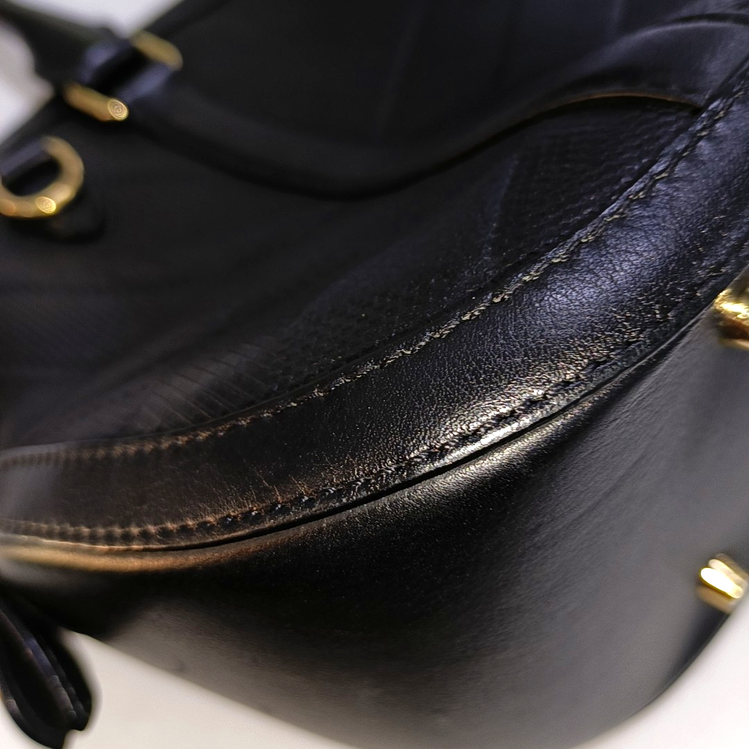 BURBERRY Tote bag Black Cowhide Embossed Single Shoulder Handbag Tote Bag Crossbody Bag Golden hardware Removable shoulder strap-(SKU)-14450075