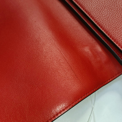 CELINE TRAPEZE Medium size Red Cowhide Swing Bag Single Shoulder Bag Handbag Golden hardware Removable shoulder strap-(SKU)-950729594