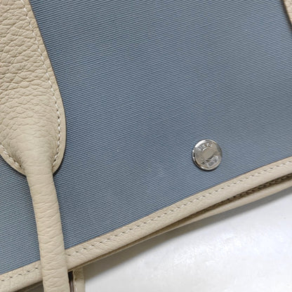 HERMÈS Garden Party 36 Linen Blue Canvas Garden Bag Handbag Silver Hardware X-(SKU)-968910580