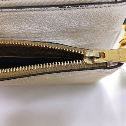 Miu Miu White Leather Crossbody Bag Golden hardware Removable shoulder strap-(SKU)-945458940