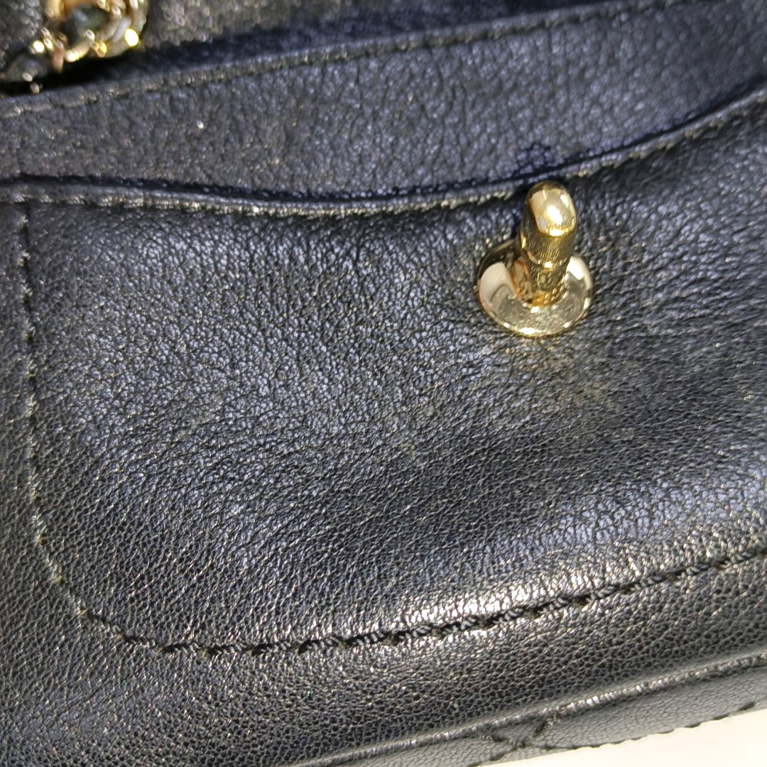 CHANEL NOW AND FOREVER Black Lamb Skin Quilted Crossbody, Shoulder Bag with Golden Hardware 27 Clasp-(SKU)-14471021