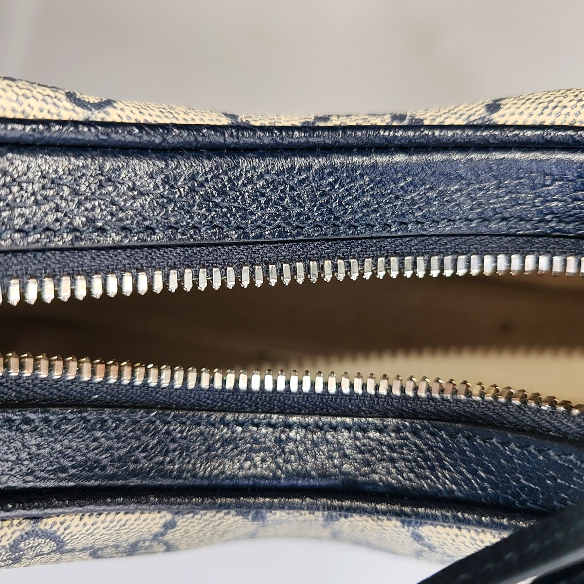 GUCCI Attache Small Beige Coated Canvas Monogram Striped Web Shoulder Bag Crossbody Bag Silver Hardware 2 Removable Straps-(SKU)-942240988