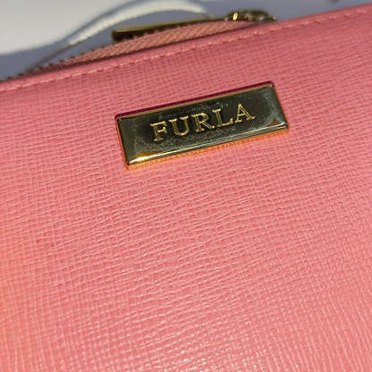FURLA Pink Leather Wallet Golden hardware-(SKU)-935469806