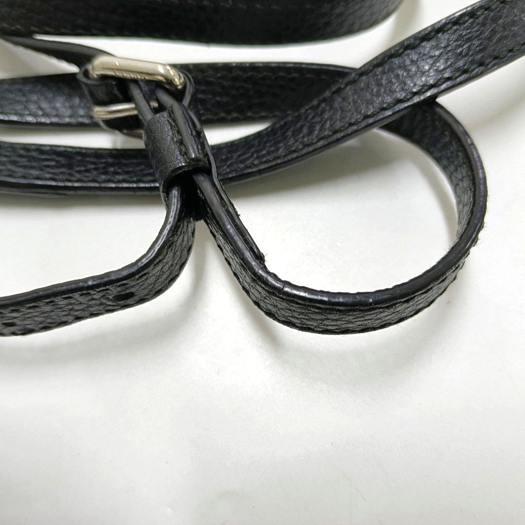 GUCCI GG Imprime Black Nylon Old Flower Single Shoulder Bag Handbag Crossbody Bag Silver Hardware Removable shoulder strap-(SKU)-958181512