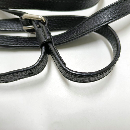 GUCCI GG Imprime Black Nylon Old Flower Single Shoulder Bag Handbag Crossbody Bag Silver Hardware Removable shoulder strap-(SKU)-958181512