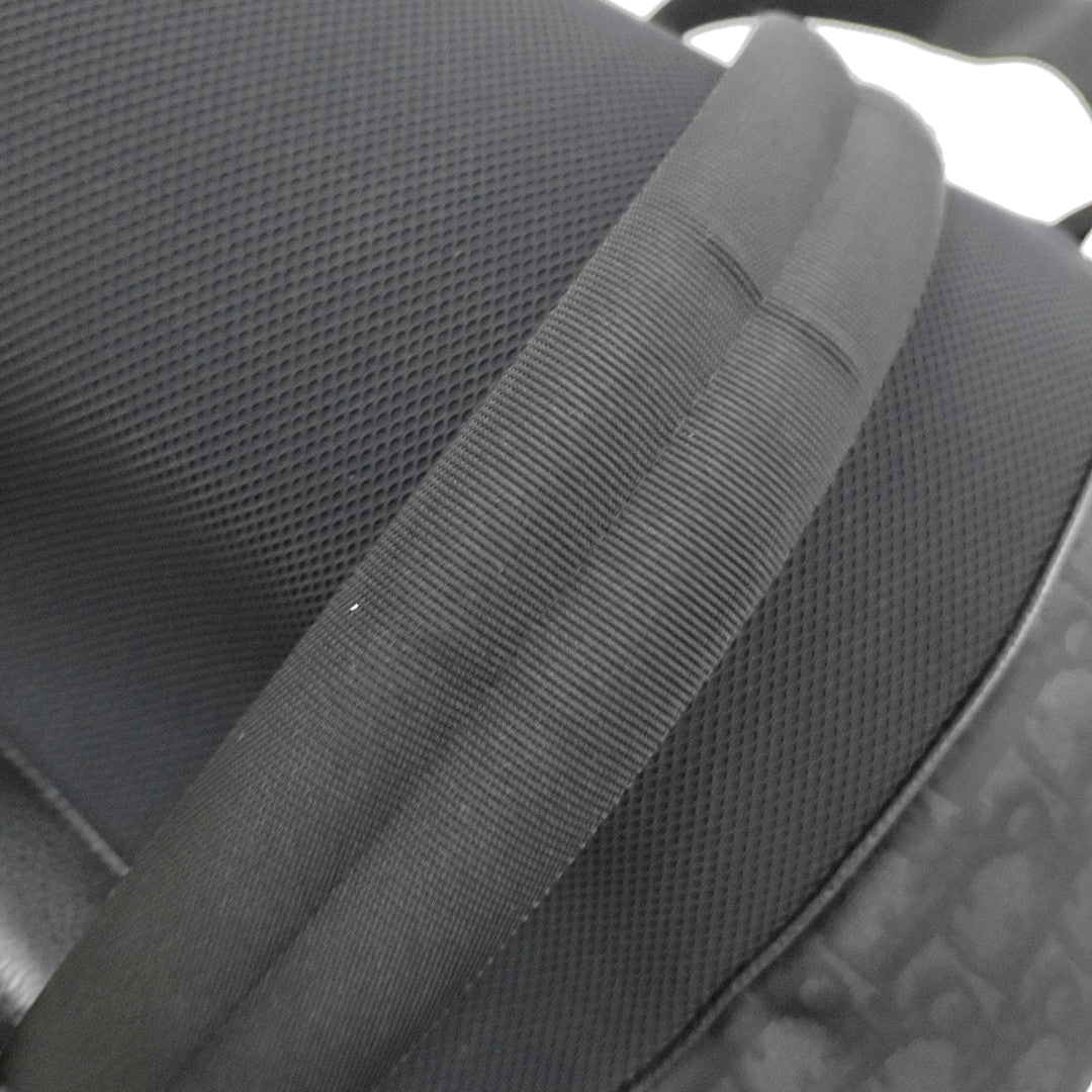 DIOR Motion Black Canvas Monogram Jacquard Backpack Silver Hardware-(SKU)-969019512