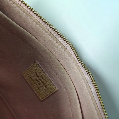 LOUIS VUITTON MULTI Pink Calfskin Monogram Vernis Shoulder Bag Crossbody Bag Gold Hardware Removable Strap 2 Pouches-(SKU)-970130599