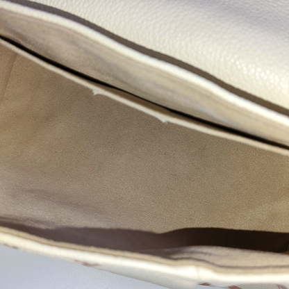 LOUIS VUITTON FAVORITE Beige Calfskin Monogram Embossed Single Shoulder Bag Crossbody with Gold Hardware Removable Shoulder Strap-(SKU)-963703492
