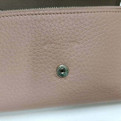 LOUIS VUITTON CAPUCINES Nude Pink Cow Leather Wallet Silver Hardware-(SKU)-955686743