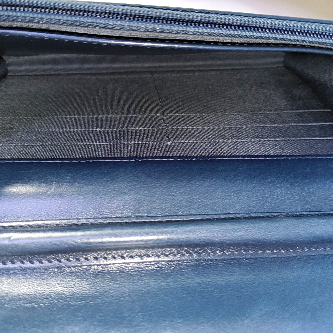 CHANEL MEDAL ENVELOPE Dark Blue Calfskin Quilted V-Shape Shoulder Bag with Gold Hardware-(SKU)-963604002