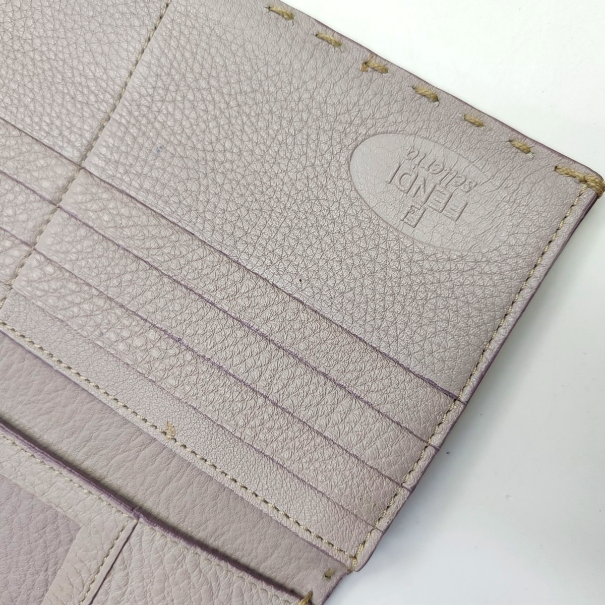 FENDI Light Purple Cowhide Wallet Silver Hardware-(SKU)-946207495