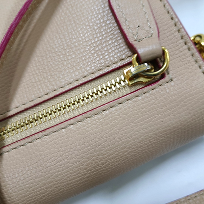 BURBERRY Macken Small size Khaki Cowhide Crossbody Single Shoulder Bag Golden hardware-(SKU)-957870799