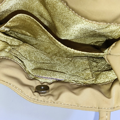 BOTTEGA VENETA Tote bag Khaki Nylon Quilted Handbag Golden hardware-(SKU)-954647778
