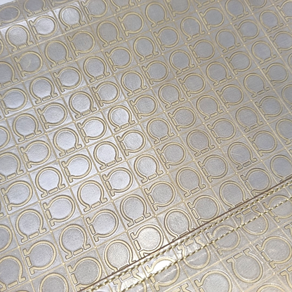 FERRAGAMO Kelly Khaki Leather Tote Golden hardware-(SKU)-14500096