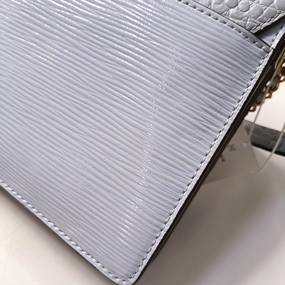 TORY BURCH Robinson Blue Calf Leather Crocodile Texture Single Shoulder Bag Handbag Golden hardware-(SKU)-951368581