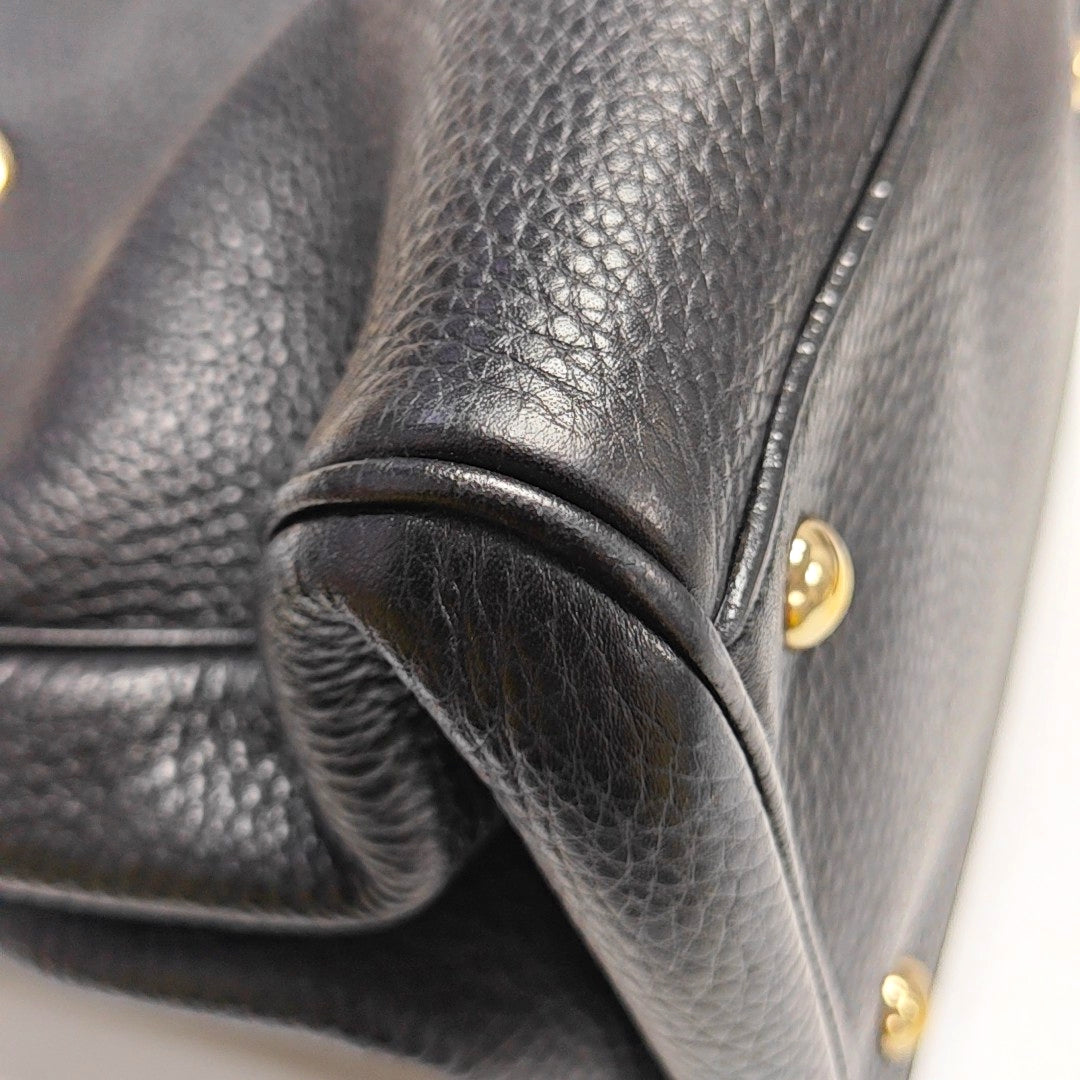 GUCCI Bamboo 1947 Black Cowhide Bamboo Bag - Handbag, Shoulder Bag, Crossbody Bag Golden Hardware-(SKU)-972998031