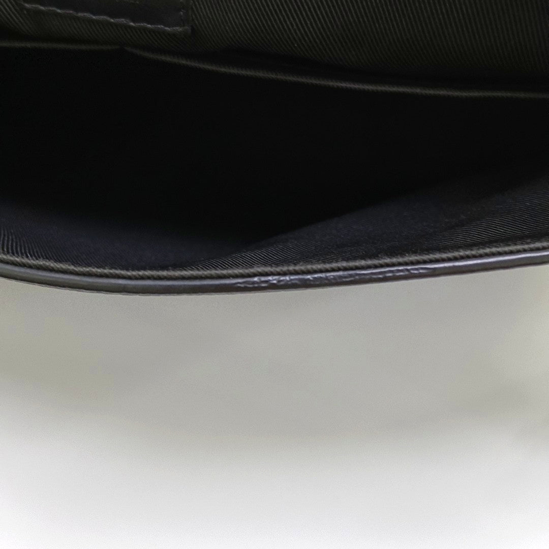 LOUIS VUITTON AEROGRAM Black Leather Printed Shoulder Bag Crossbody Bag with Detachable Strap-(SKU)-966236280