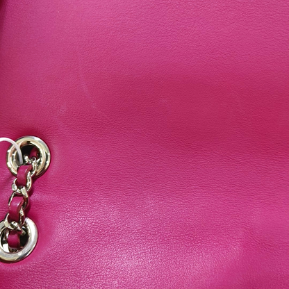 CHANEL CLASSIC FLAP Pink Patent Leather Quilted Shoulder Bag Tote Crossbody with Detachable Strap-(SKU)-955718315