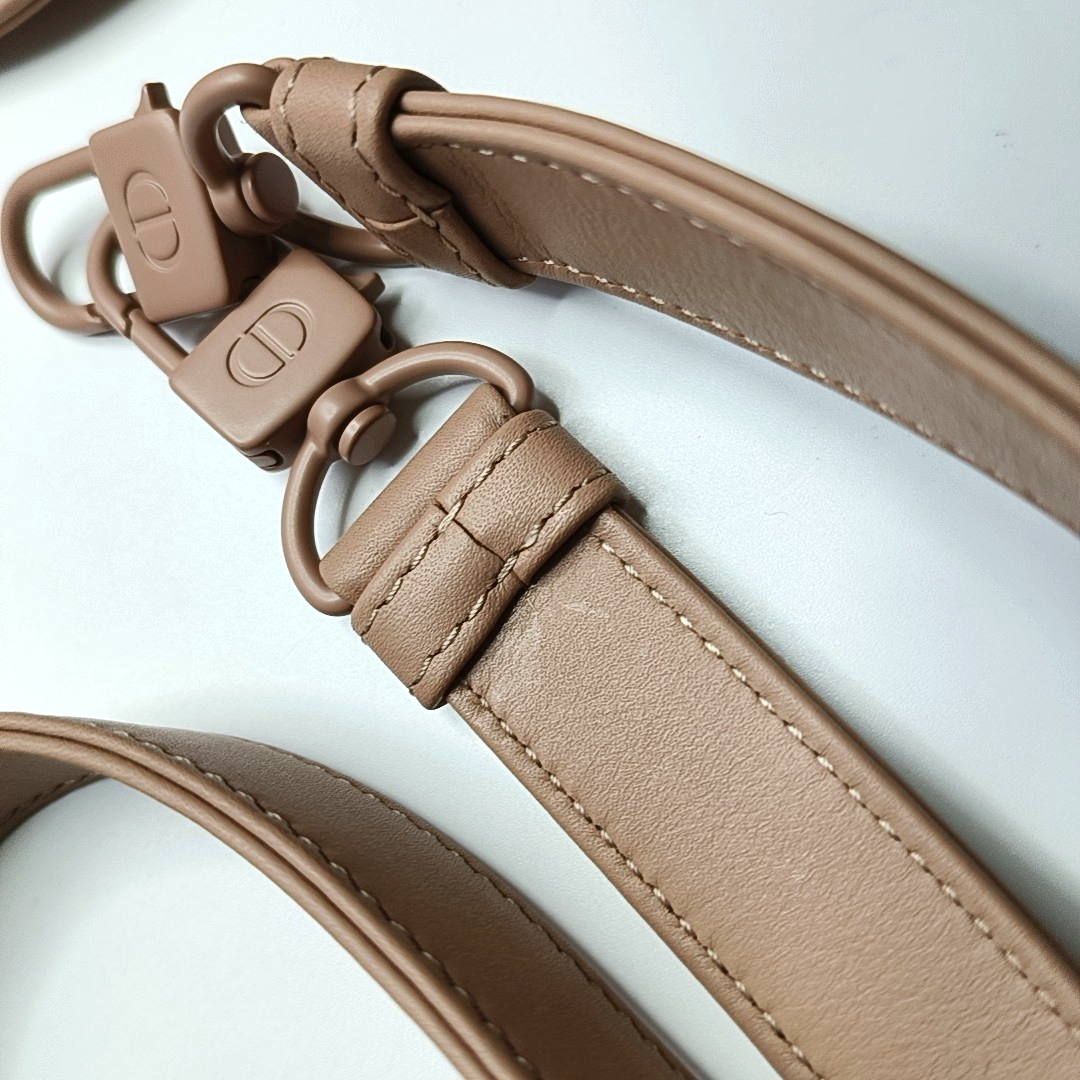 DIOR Lady D-Joy Medium Pink Calfskin Chevron Shoulder Bag, Crossbody Bag with 2 Detachable Straps-(SKU)-964292779