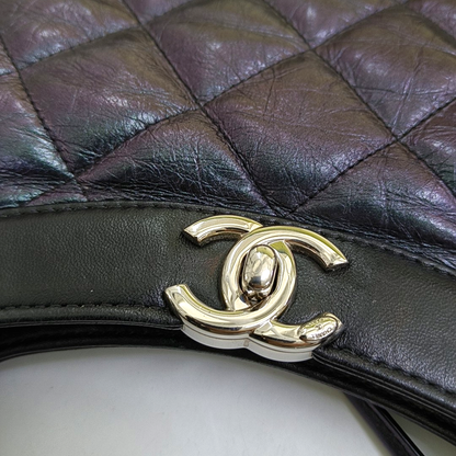 CHANEL CHANEL 31 Small Size Laser Cut Calfskin Quilted Crossbody Shoulder Bag with Silver and Palladium Hardware, 28 openings-(SKU)-953385653