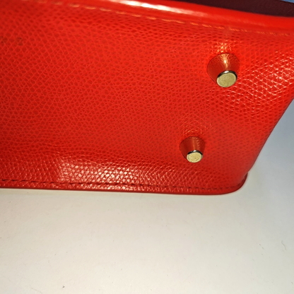 FURLA Red Leather Rivets Shoulder Bag Crossbody Bag Golden hardware-(SKU)-940159731