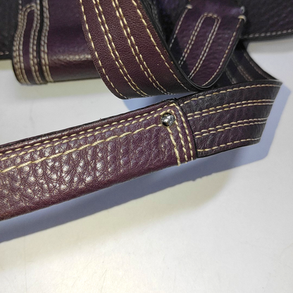 COACH Tote bag Purple Leather Handbag Silver Hardware-(SKU)-938235909