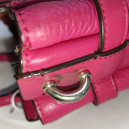 COACH SWAGGER Pink Cowhide Crossbody Bag Ruthenium color hardware Removable shoulder strap-(SKU)-928838798