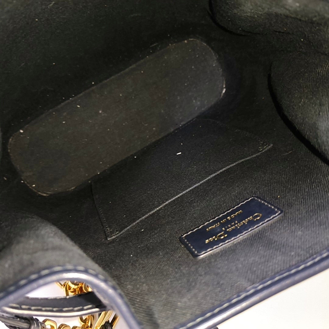 DIOR C'Est Dior Medium Gray Canvas Monogram Jacquard Shoulder Bag with Chain Strap, Gold Hardware, 2 Removable Shoulder Straps-(SKU)-956765138