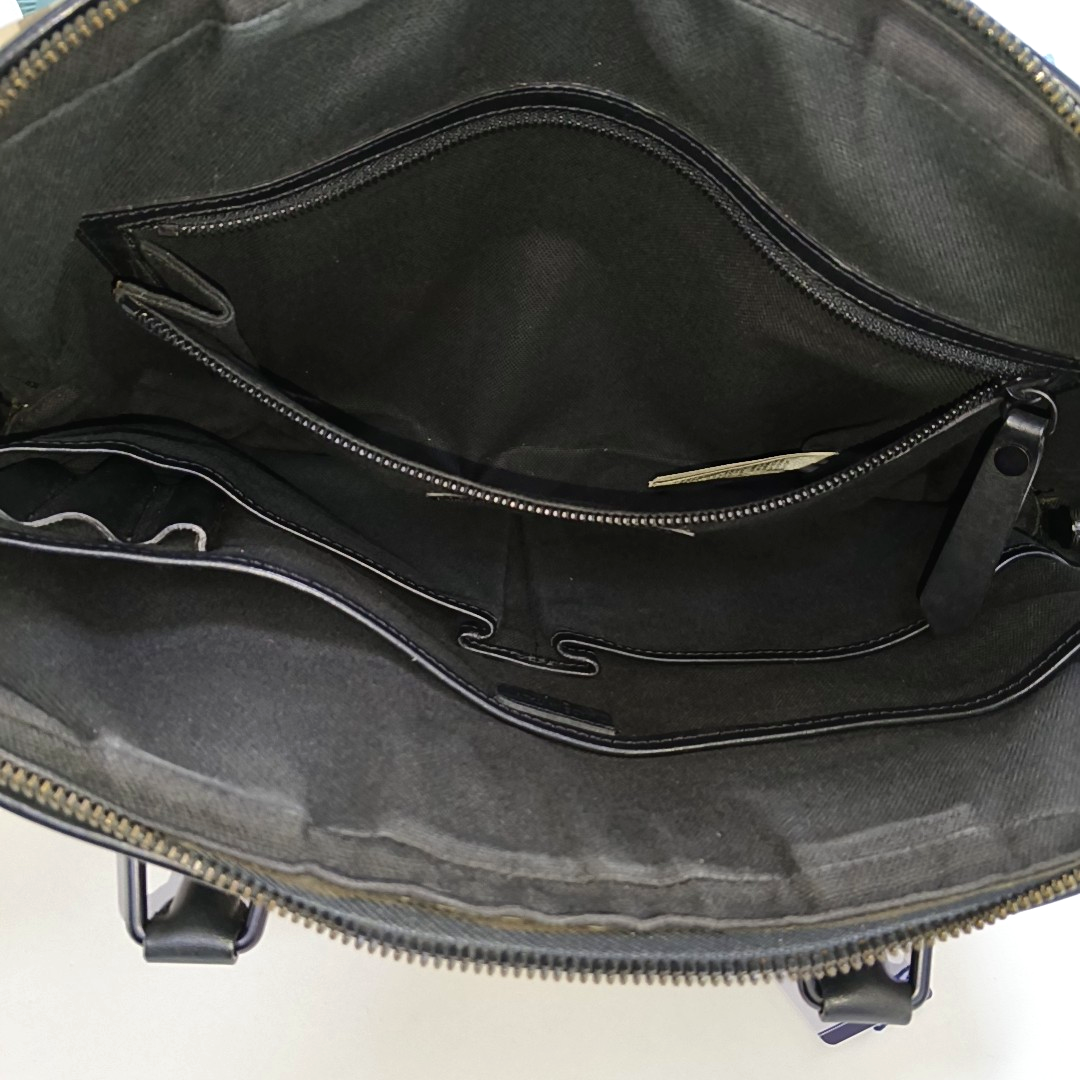 BURBERRY Multicolor Coated Canvas Battle Horse Plaid Handbag Black hardware-(SKU)-947581413