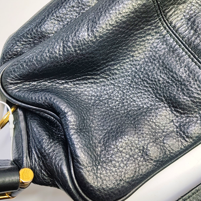 BURBERRY Black Leather Single Shoulder Bag Golden hardware-(SKU)-945938480