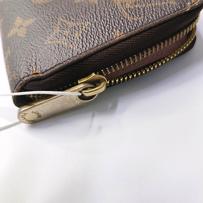 LOUIS VUITTON Brown coated canvas vintage wallet Golden hardware-(SKU)-957348588