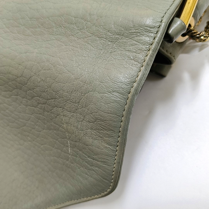 Chloé Sally Medium size Grey Leather Single Shoulder Bag Golden hardware-(SKU)-958155773