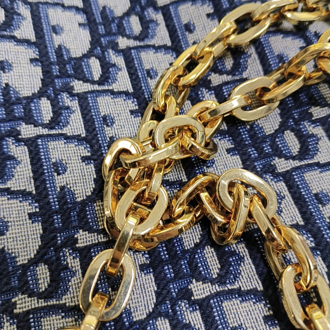 DIOR C'Est Dior Small Deep Blue Coated Canvas Monogram Shoulder Bag Crossbody Handbag Gold Hardware 2 Detachable Shoulder Straps-(SKU)-960717156