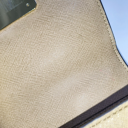 MICHAEL KORS Small size Khaki Leather Embossed Crossbody Bag, Handbag, Shoulder Bag Golden hardware Removable shoulder strap-(SKU)-940776973