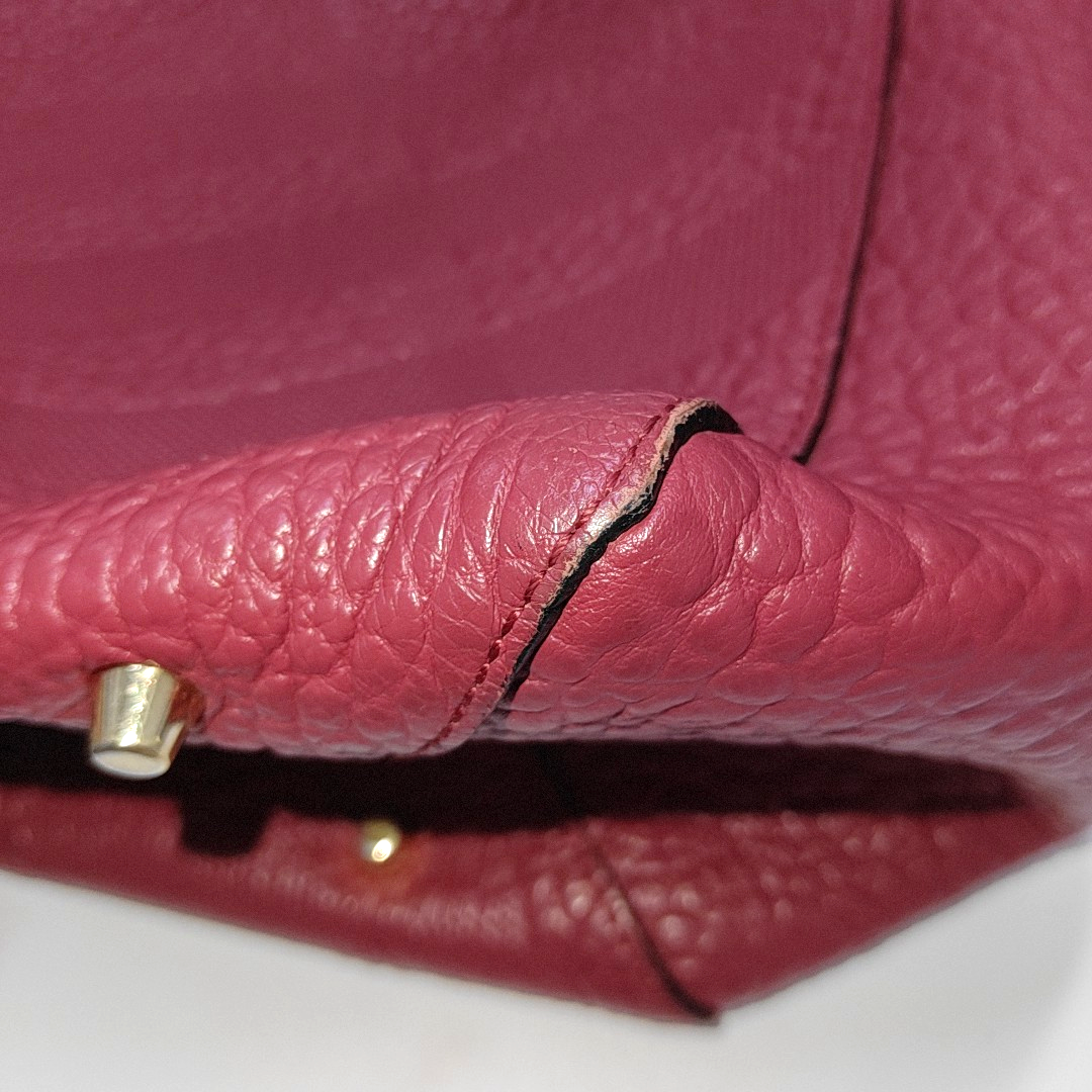BURBERRY Tote bag Small size Red Calf Leather Crossbody Shoulder Bag Tote Golden hardware Sub-bag-(SKU)-939898736
