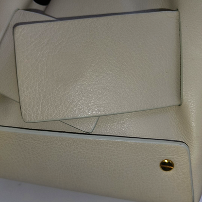 Yuzefi Beige Leather Single Shoulder Bag Golden hardware Removable shoulder strap-(SKU)-937551910