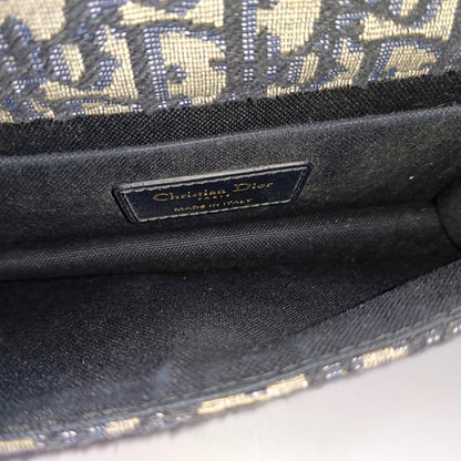 DIOR 30 Montaigne East-West blue canvas Monogram jacquard Montaigne bag shoulder bag crossbody bag removable shoulder strap-(SKU)-966152938