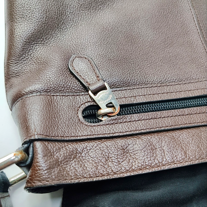 COACH Brown Leather Crossbody Single Shoulder Bag Silver Hardware-(SKU)-943881487