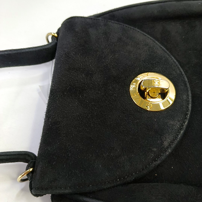 GIVENCHY Black Suede Tote Bag Golden hardware-(SKU)-946480428