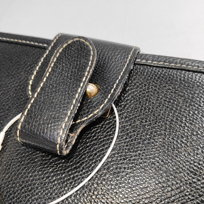 LOEWE Black Cowhide Clutch Golden hardware-(SKU)-941331877