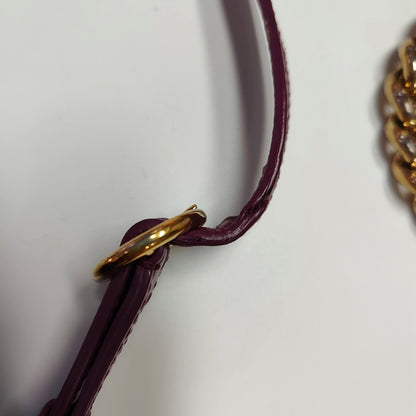 CHANEL CLASSIC FLAP Mini Burgundy Calfskin Quilted Large Mini Shoulder Bag Crossbody Strap Gold Hardware 24k-(SKU)-971151918
