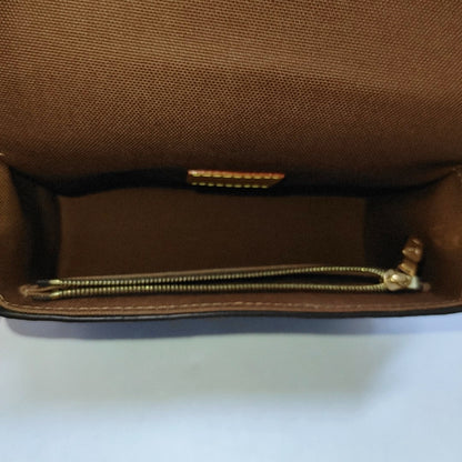 LOUIS VUITTON STEAMER Mini Deep Brown Coated Canvas Monogram Crossbody Shoulder Bag with Golden Hardware-(SKU)-968395266
